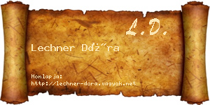 Lechner Dóra névjegykártya